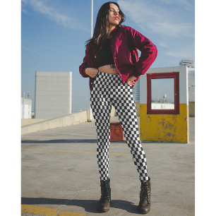 Legging Padrão de indicador de corrida com controle branc