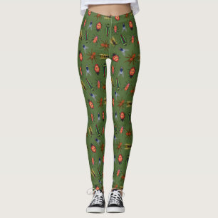 Legging Padrão de Insetos Bonitos