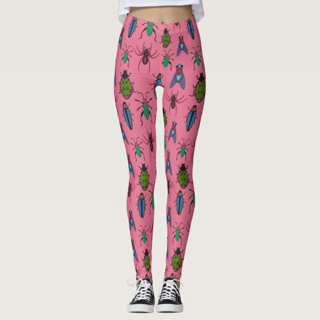 Legging Padrão de Insetos legal (Frente)