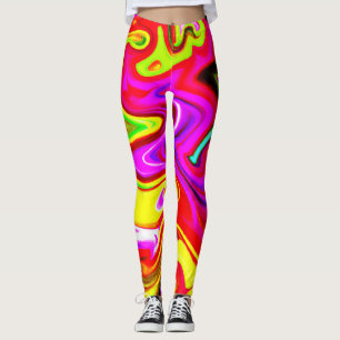 Legging Padrão de Intermitência de Cores
