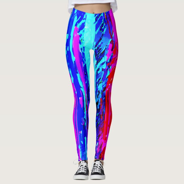 Legging Padrão de Intermitência de Cores (Frente)