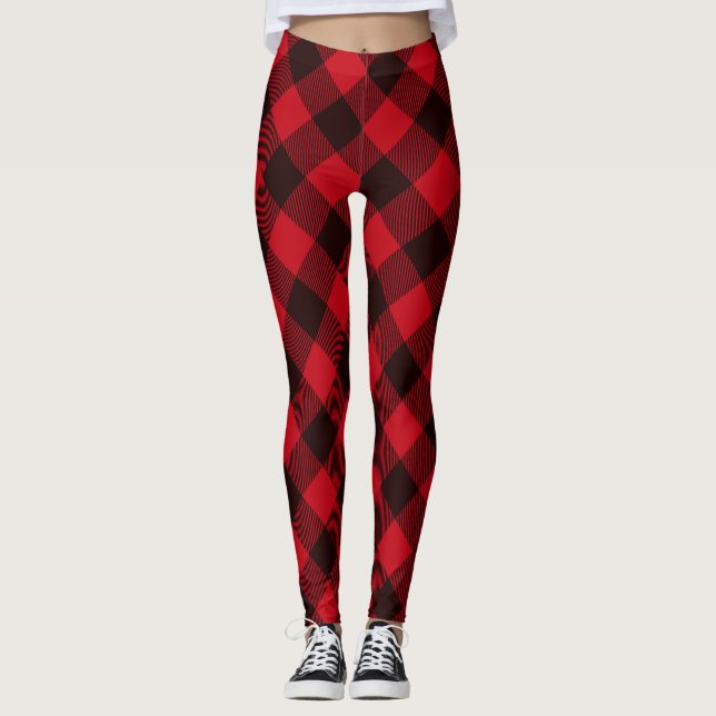 Legging Padrão de inverno da Xadrez de verificação de Buff (Frente)