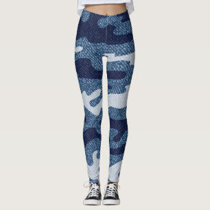 Legging Padrão de Jeans Denim Detectados por Camuflagem