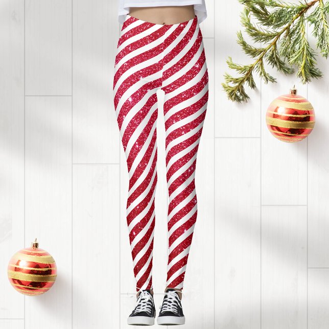 Legging Padrão de Lanterna de Caneta de Natal Bonita (Criador carregado)