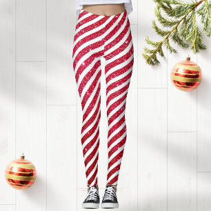 Legging Padrão De Lanterna De Caneta Vermelha Clara E Bri