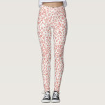 Legging Padrão de Leopardo de Coral Rosa Trendente<br><div class="desc">Leggings femininas bonitas e trendentes,  com um padrão desenhado à mão de um padrão-leopardo rosa-coral.</div>