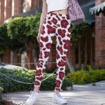 Legging Padrão de Leopardo Vermelho do Vinho<br><div class="desc">um padrão leopardo único,  como uma design capciosa para os amantes leopardo.</div>