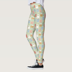 Legging Padrão de Letra em Bloco Hedwig Post
