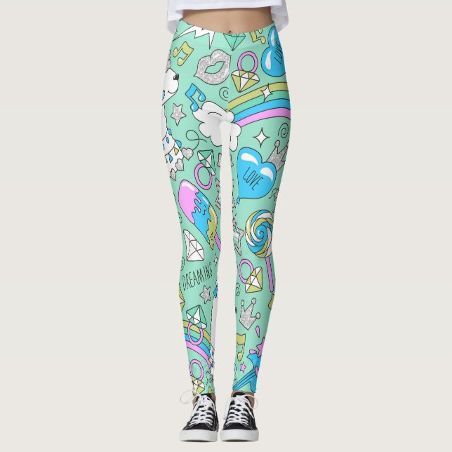 Legging padrão de lhama 2 (Frente)