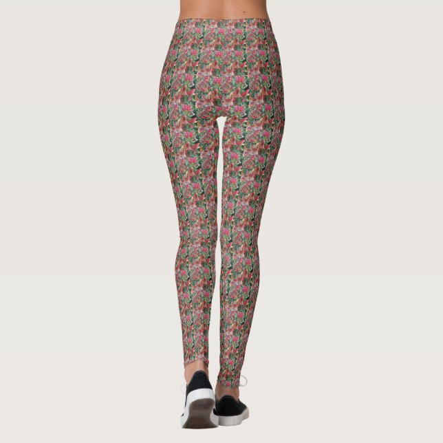 Legging Padrão de licença colorida elegante (Verso)