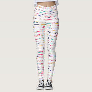 Legging Padrão de Linha Minimalista Colorida Moderno e S