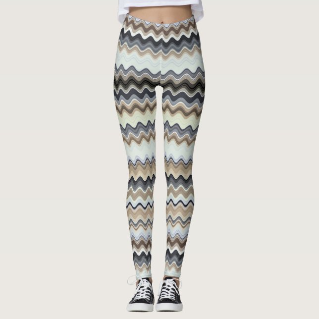 Legging Padrão de linha ondulada (Frente)