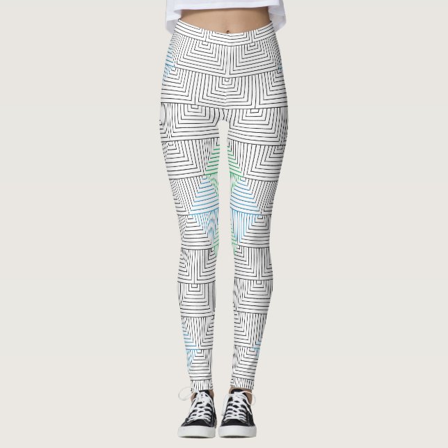 Legging Padrão de linhas diagonais GB 01.w (Frente)