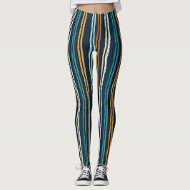 Legging padrão de Linhas Verticais Abstratas