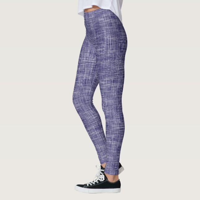 Legging Padrão de linho tweed naval (Esquerda)