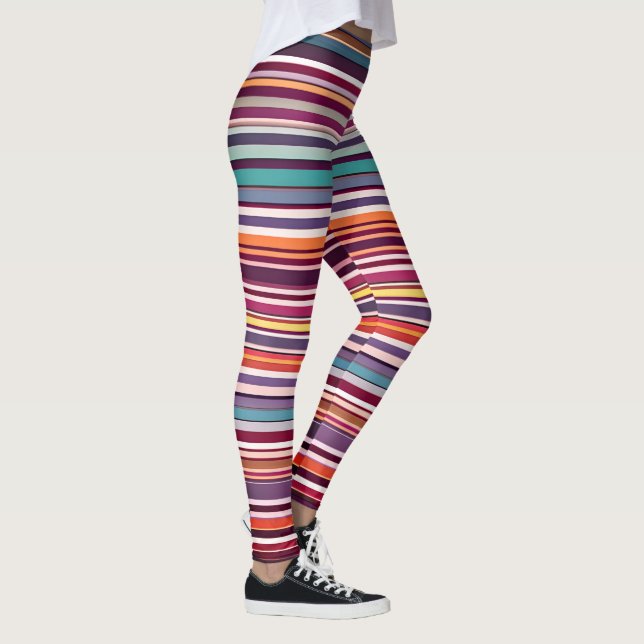 Legging Padrão de Listra Vertical Inspirado em Art Déco (Direita)