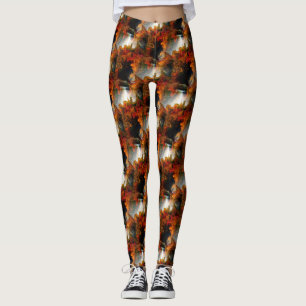 Legging Padrão De Luz abstrato E Cores