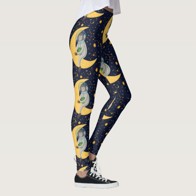 Legging Padrão de Macaco Espacial (Direita)