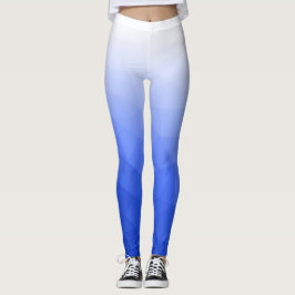 Legging Padrão de malha geométrica gradiente azul escuro e