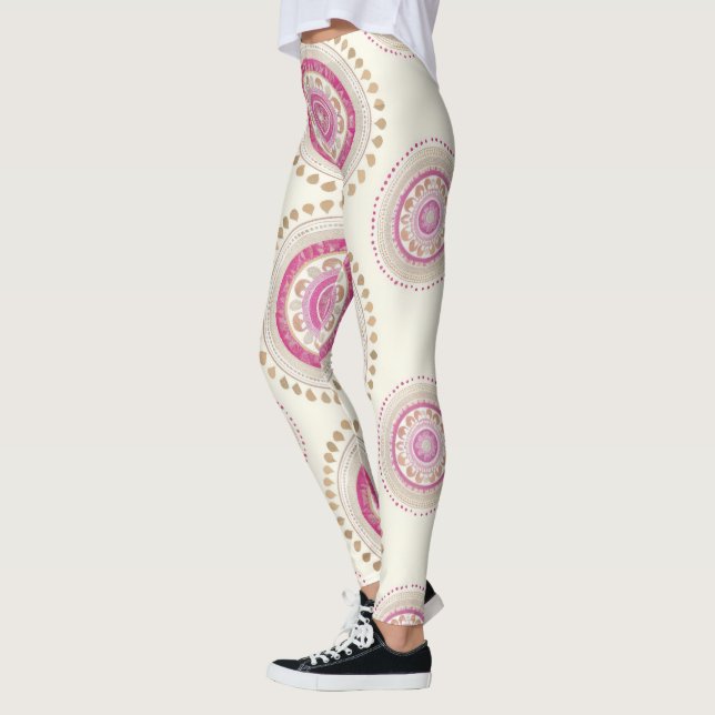 Legging Padrão de Mandala Boho (Esquerda)