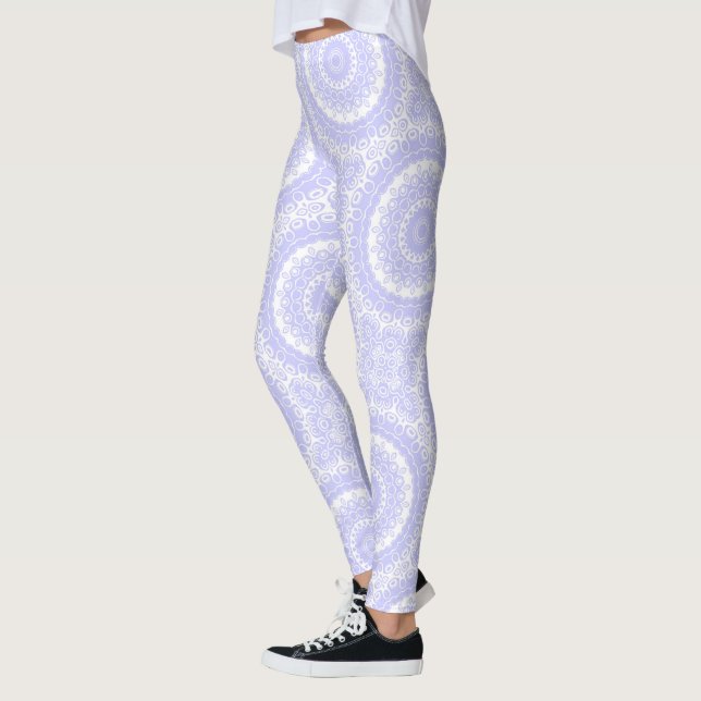 Legging Padrão de Mandala do Sonho da Periwinkle (Esquerda)