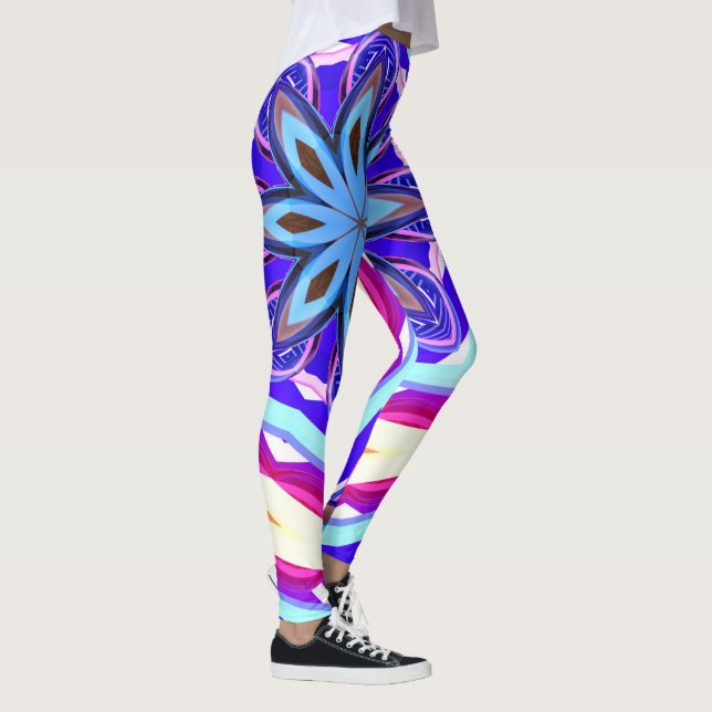 Legging Padrão de mandala multicor (Direita)
