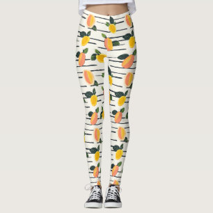 Legging Padrão de Manga de Aquarela com Folhas Verdes (2)