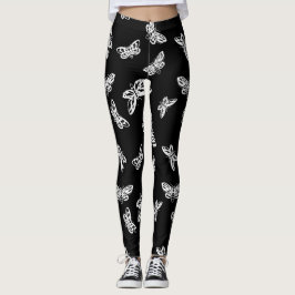 Legging Padrão de mariposas de leggins