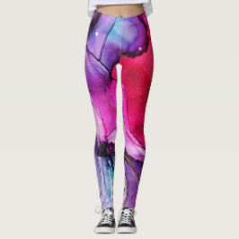 Legging Padrão de mármore colorido bonito