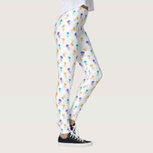 Legging Padrão de medusa multicolor