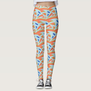 Legging Padrão de Mosaico Abstrato