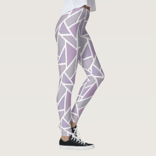 Legging padrão de mosaico de lavanda