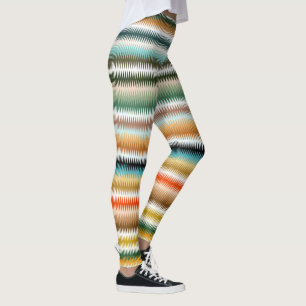 Legging Padrão de multicor do Zigzag