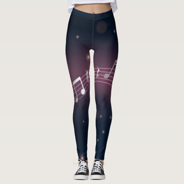 Legging Padrão de música (Frente)