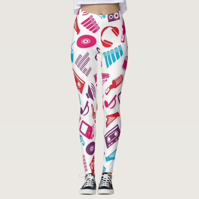 Legging Padrão de música (Frente)