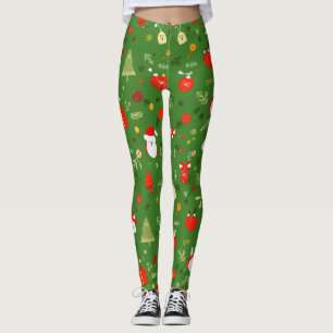 Legging Padrão de Natal Festivo