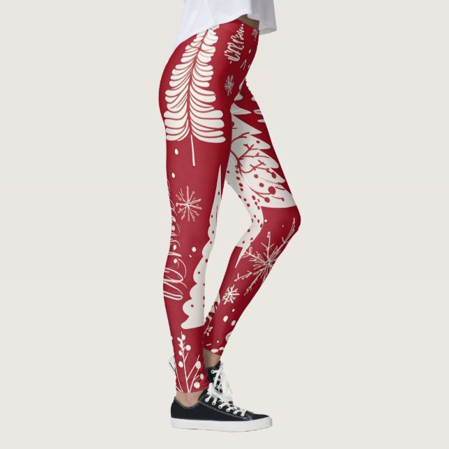 Legging Padrão de Natal Mínimo Elegante (Direita)