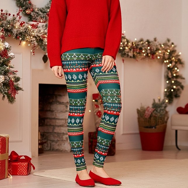 Legging Padrão de natal nórdico (Criador carregado)