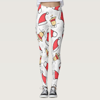 Legging Padrão de Natal sem costura, design festivo.