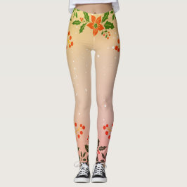 LEGGING PADRÃO DE NEVE E PILHAS IMPRESSAS