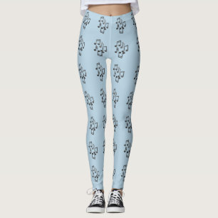 Legging Padrão de Notas Musicais
