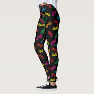 Legging Padrão de óculos de sol clássicos neon