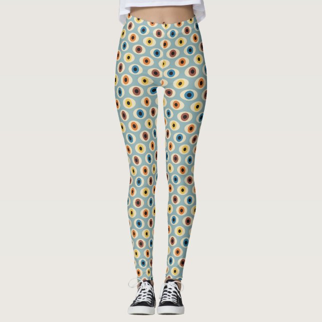 Legging Padrão de Olhos Retroativos (Frente)