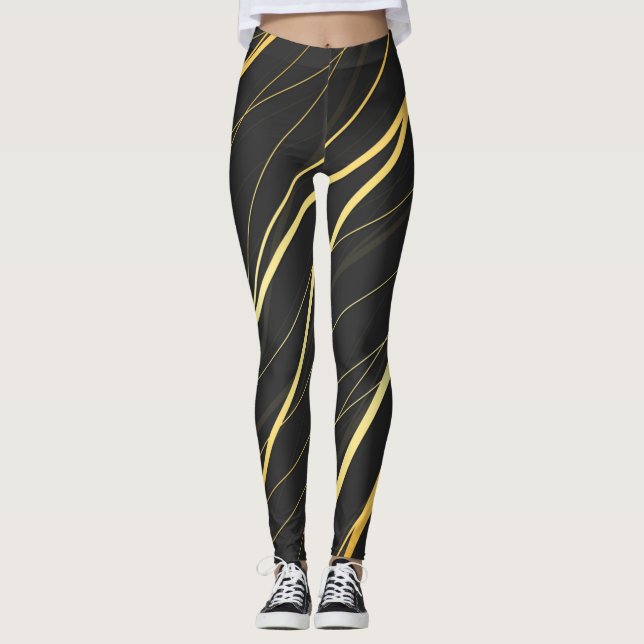 Legging Padrão de ouro 1 (Frente)
