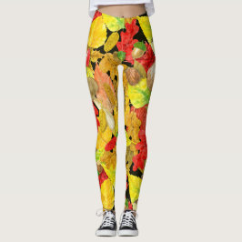 Legging Padrão de outono da Aquarela