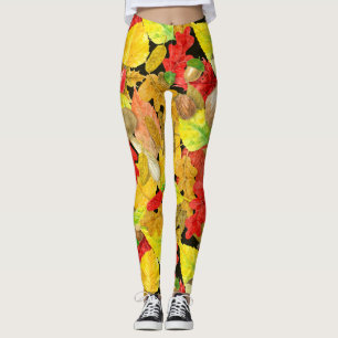 Legging Padrão de outono da Aquarela
