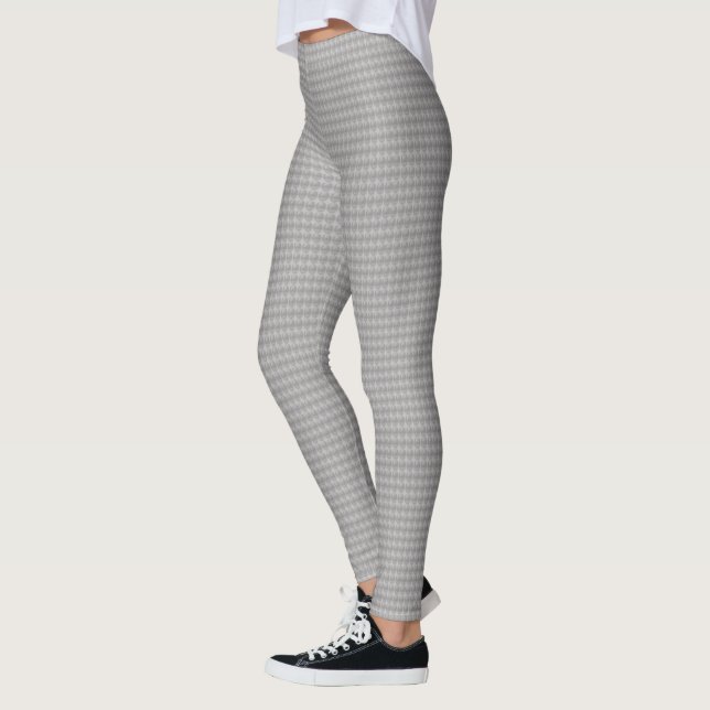 Legging Padrão De Oval Da Cinza De Prata na moda (Esquerda)