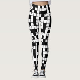 Legging Padrão de palavras cruzadas