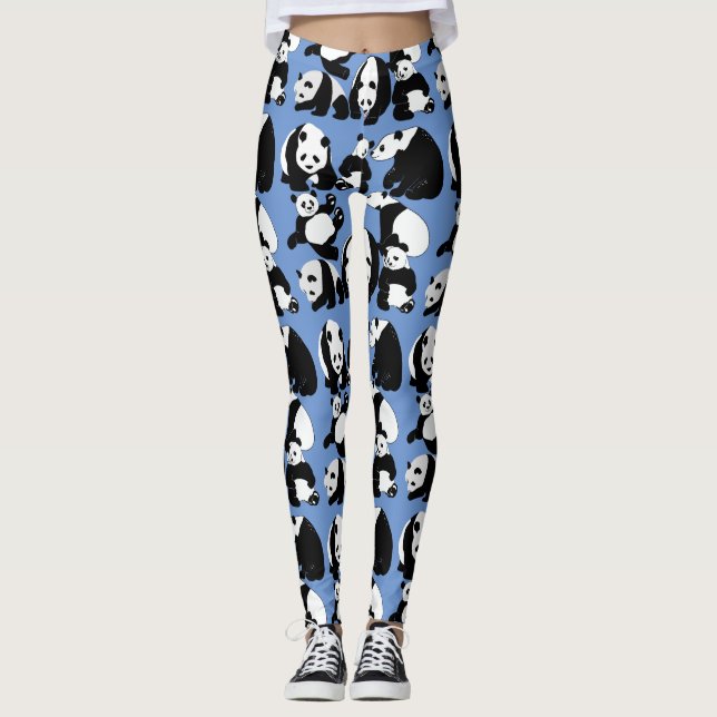 Legging Padrão de Panda LBlue BG (Frente)