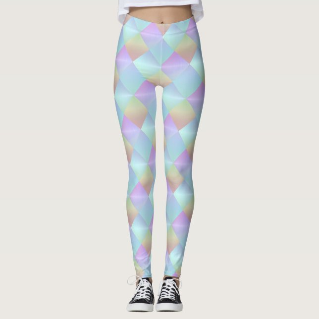 Legging Padrão de Pastel Squares (Frente)